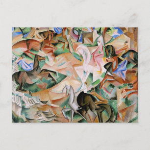 Cartão Postal Fantasia Equestre com Pink Lady de Alice Bailly