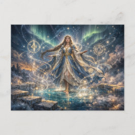 Cartão Postal Fantasia Feiticeira Celestial