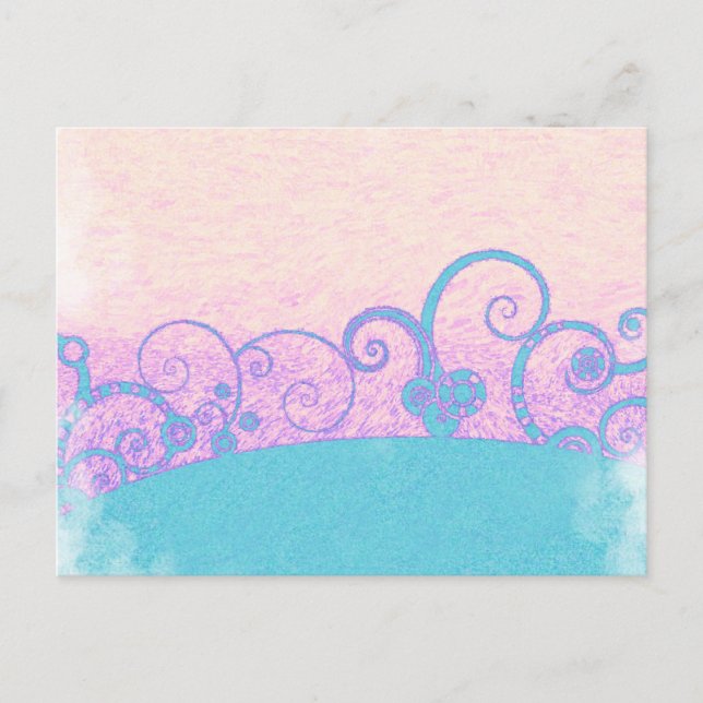 cartão postal fantasia grunge pastel (Frente)