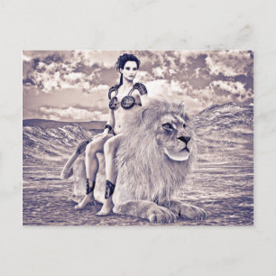 Cartão Postal Fantasia Rainha Leoa