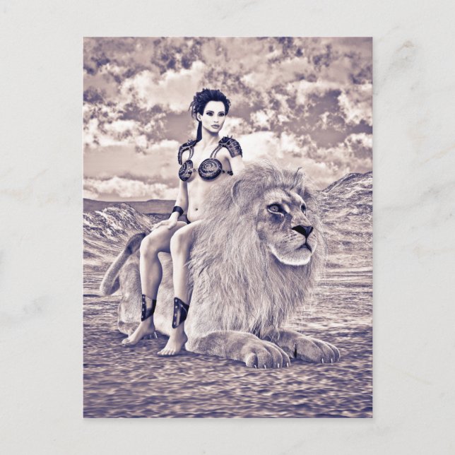 Cartão Postal Fantasia Rainha Leoa (Frente)