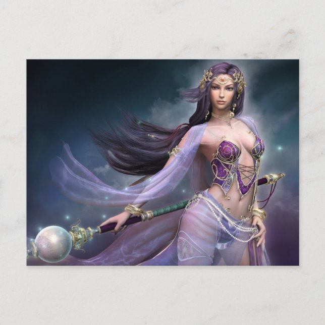 Cartão Postal Fantasia violeta (Frente)