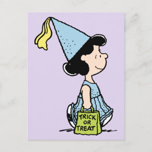 Cartão Postal Fantasias de Halloween da Princesa Lucy Peanuts
