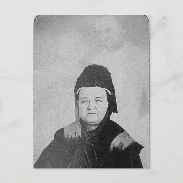 Cartão Postal Fantasma de Abraham Lincoln com Mary Lincoln 1869 (Frente)