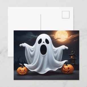 Cartão Postal fantasma do Dia de as Bruxas engraçado