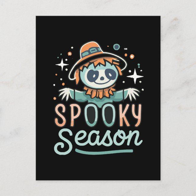 Cartão Postal fantasma engraçado com chapéus, temporada assustad (Frente)