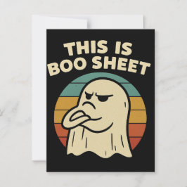 Cartão Postal Fantasma Engraçado "Isto É Folha de Boo" Halloween