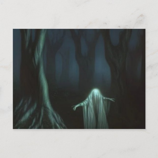 Cartão Postal Fantasma na floresta (Frente)