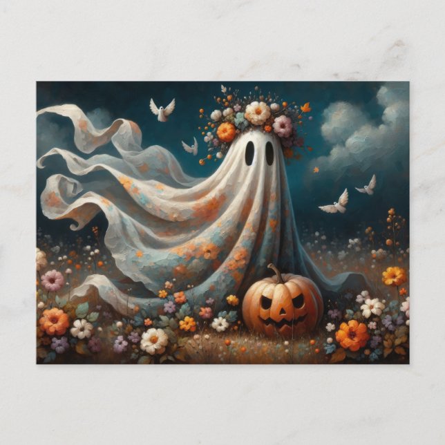 Cartão Postal 👻 Fantasma Vitoriano no Estilo de Pintura de Petr (Frente)