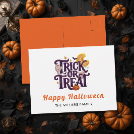 Cartão Postal Fantasmas Caprichosos Halloween