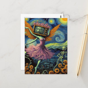 Cartão Postal Fantasmas das bailarinas de TV surreais