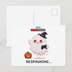 Cartão Postal Fantasmas de Jogos Halloween Ressuscitando