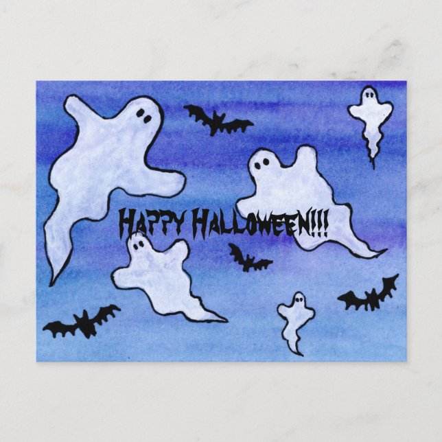Cartão Postal Fantasmas e Bats (Frente)
