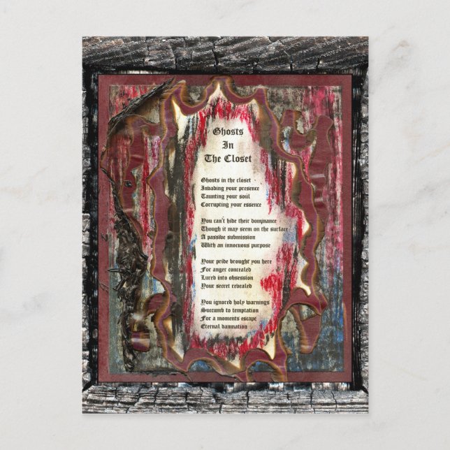Cartão Postal Fantasmas No Armário (Frente)