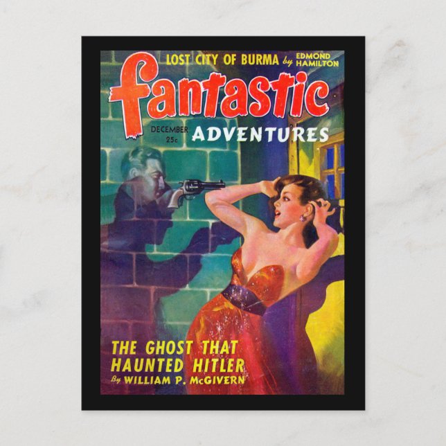 Cartão Postal Fantastic Adventures v04 n12 (Dez 1942)_Pulp Art (Frente)