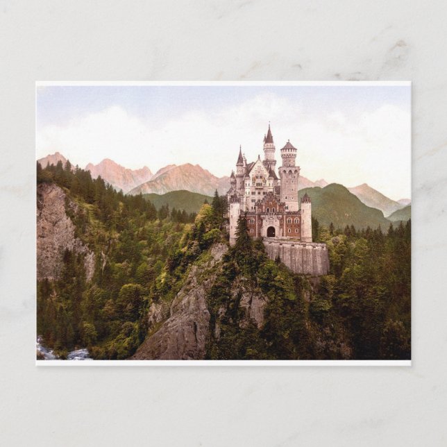 Cartão Postal fantasy-art-wallpaper-34, Castelo de Neuschwanstei (Frente)