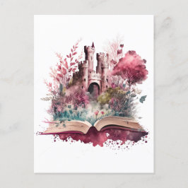 Cartão Postal Fantasy Book Lover Design