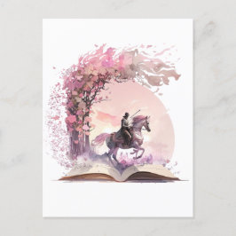 Cartão Postal Fantasy Book Lover Design
