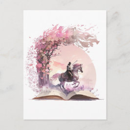 Cartão Postal Fantasy Book Lover Design
