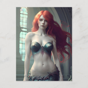 Cartão Postal Fantasy Mermaid