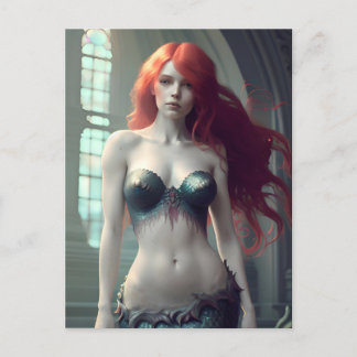 Cartão Postal Fantasy Mermaid