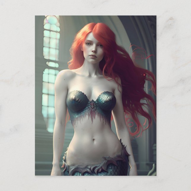 Cartão Postal Fantasy Mermaid (Frente)