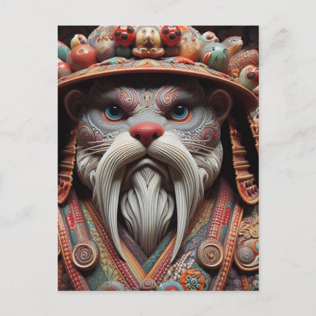 Cartão Postal Fantasy Otter Warrior (Frente)