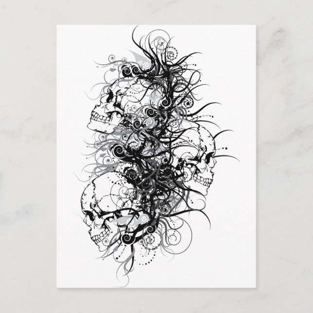 Cartão Postal Fantasy Skulls (Frente)