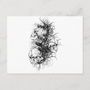 Cartão Postal Fantasy Skulls