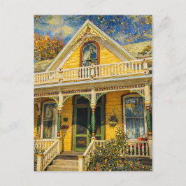 Cartão Postal Fantasy Yellow Victorian 