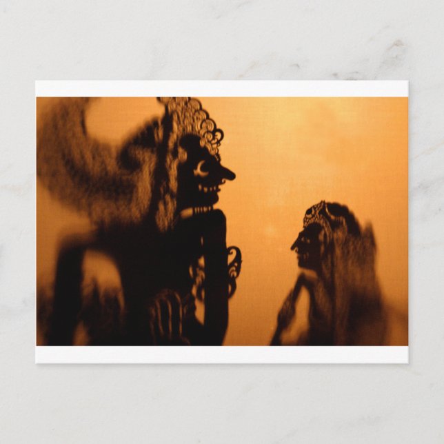 Cartão Postal Fantoches Wayang kulit (Frente)