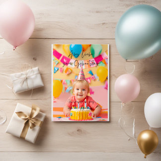 Cartão Postal Farbenfrohe Alles Liebe zum Geburtstag 🍀