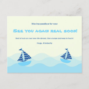 Cartão Postal Farewell Boat Waves