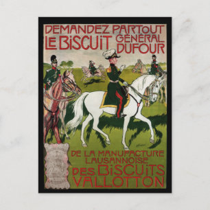 Cartão Postal Farinha General Dufour Le Biscuit 1899