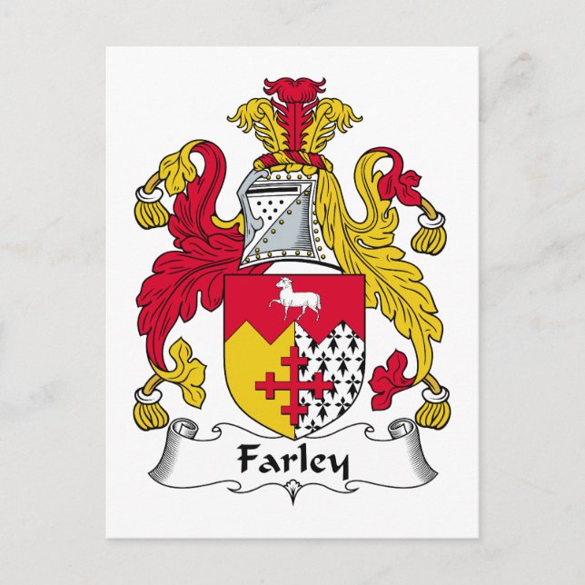 Cartão Postal Farley Family Crest (Frente)
