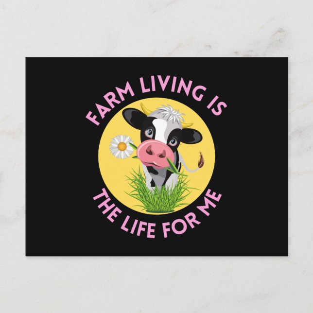 Cartão Postal farm living is the life for me (Frente)