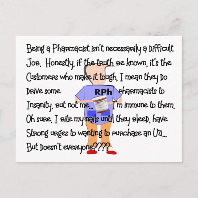 Cartão Postal Farmacêutico Oferece Arte Histórica "Brincadeira d (Frente)