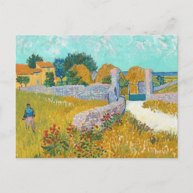 Cartão Postal Farmhouse in Provence por van Gogh: (Frente)