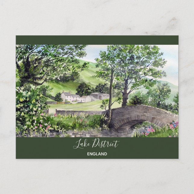 Cartão Postal Farmhouse perto de Third, Lake District, Inglaterr (Frente)