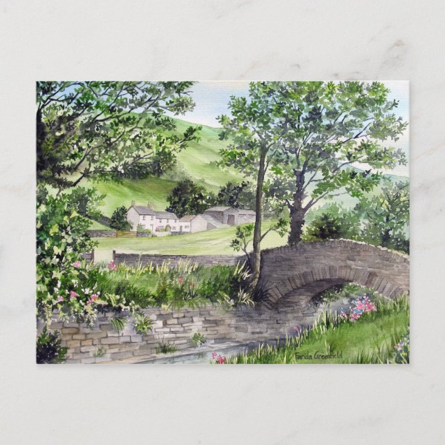 Cartão Postal Farmhouse perto de Third, Lake District, Inglaterr (Frente)