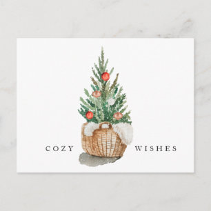 Cartão Postal Farmhouse Russe Cozy Winter Deseja o Natal