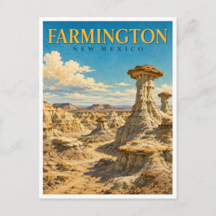 Cartão Postal Farmington Novo México Bisti Badlands GeoSaga