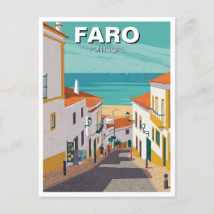 Cartão Postal Faro Portugal Algarve Viagem