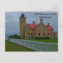 Cartão Postal Farol antigo do Ponto Mackinac