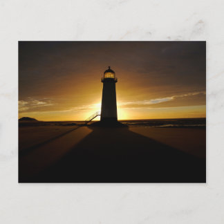 Cartão Postal Farol ao pôr do sol