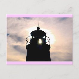 Cartão Postal Farol ao pôr do sol