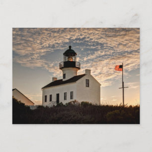 Cartão Postal Farol ao pôr do sol, Califórnia