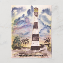 Cartão Postal farol canaveral de cabo, Luz Canaveral de Cabo...