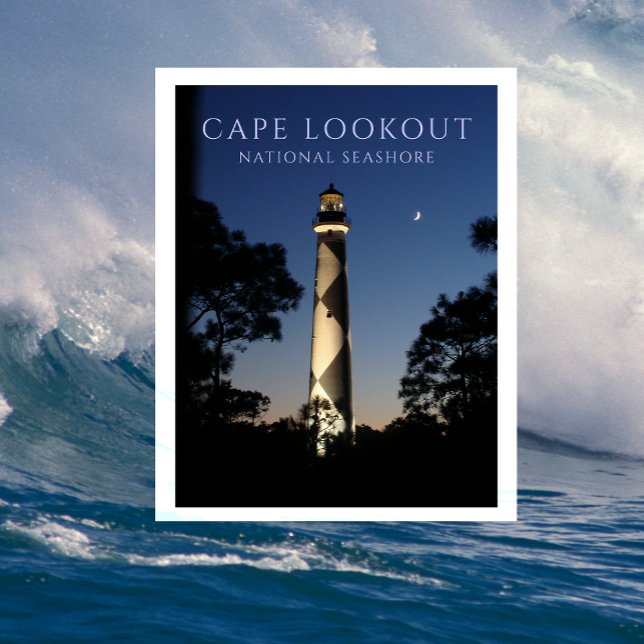 Cartão Postal Farol Cape Lookout à Noite (Criador carregado)