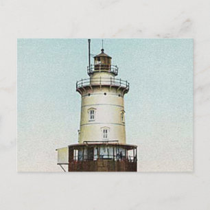 Cartão Postal Farol da borda do porto de Stamford